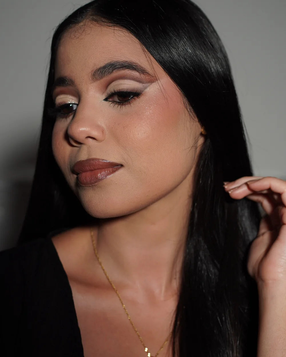 Resultado de maquillaje realizado por una alumna