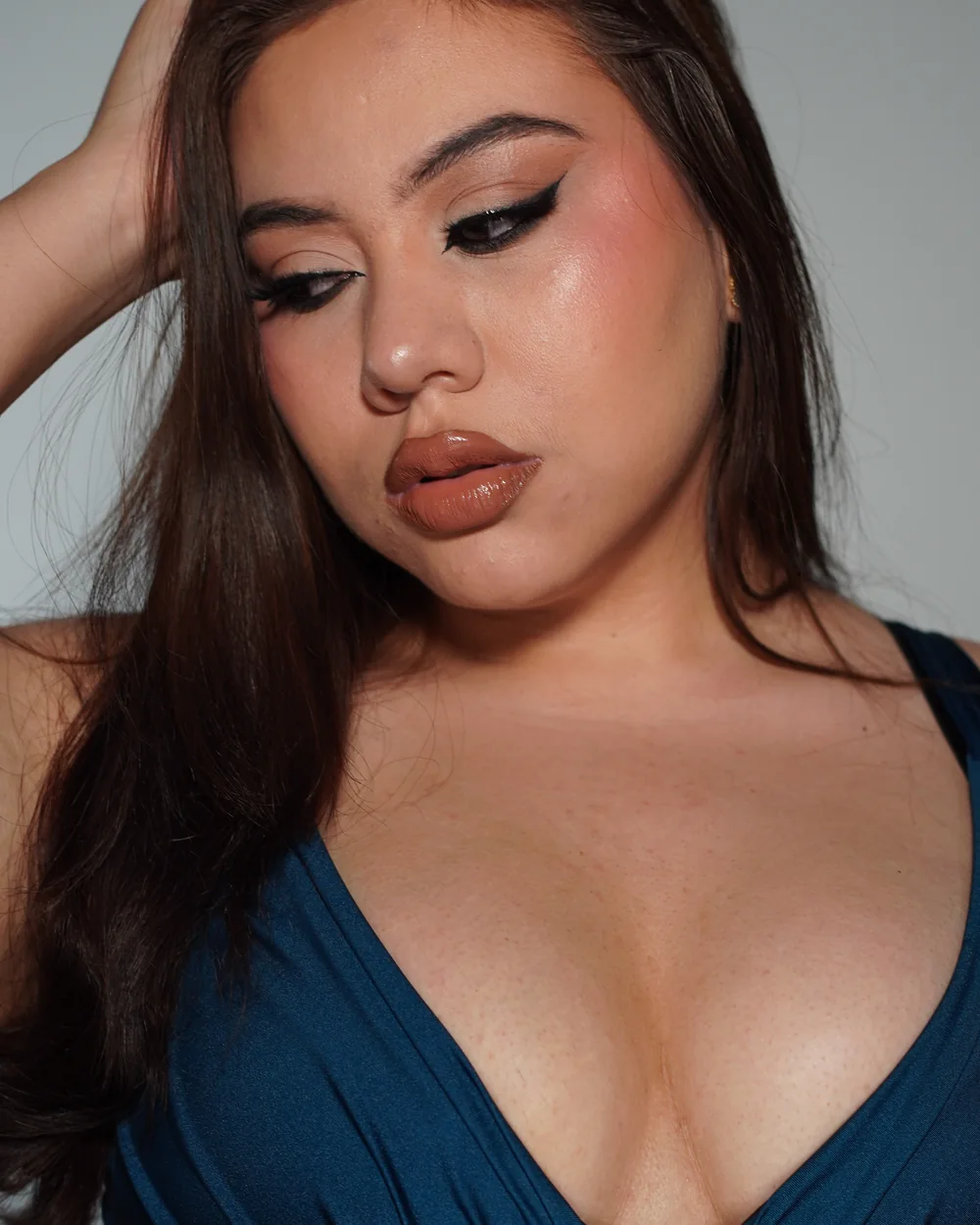 Resultado de maquillaje realizado por una alumna